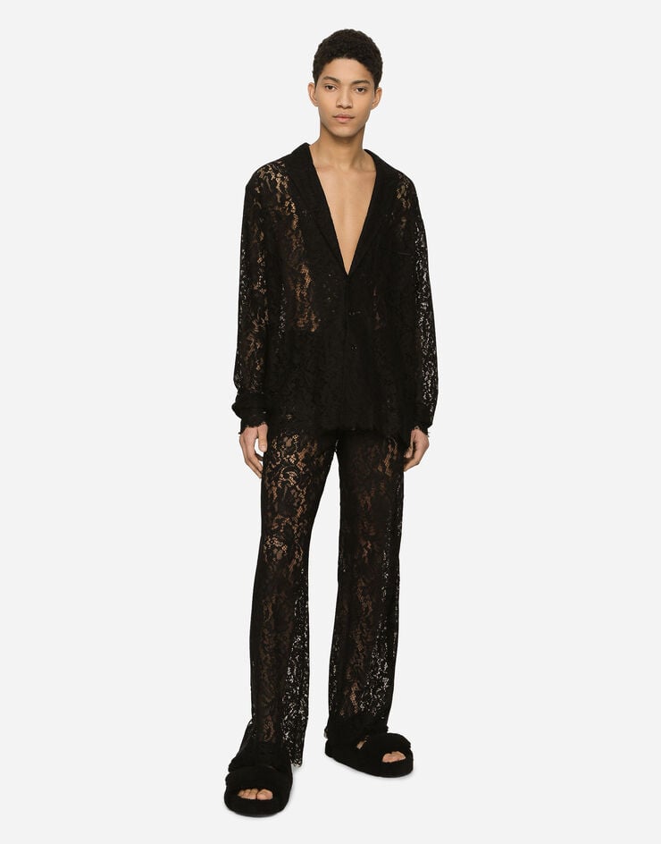 Dolce&Gabbana Cordonetto lace shirt Black G5KG2THLM3T