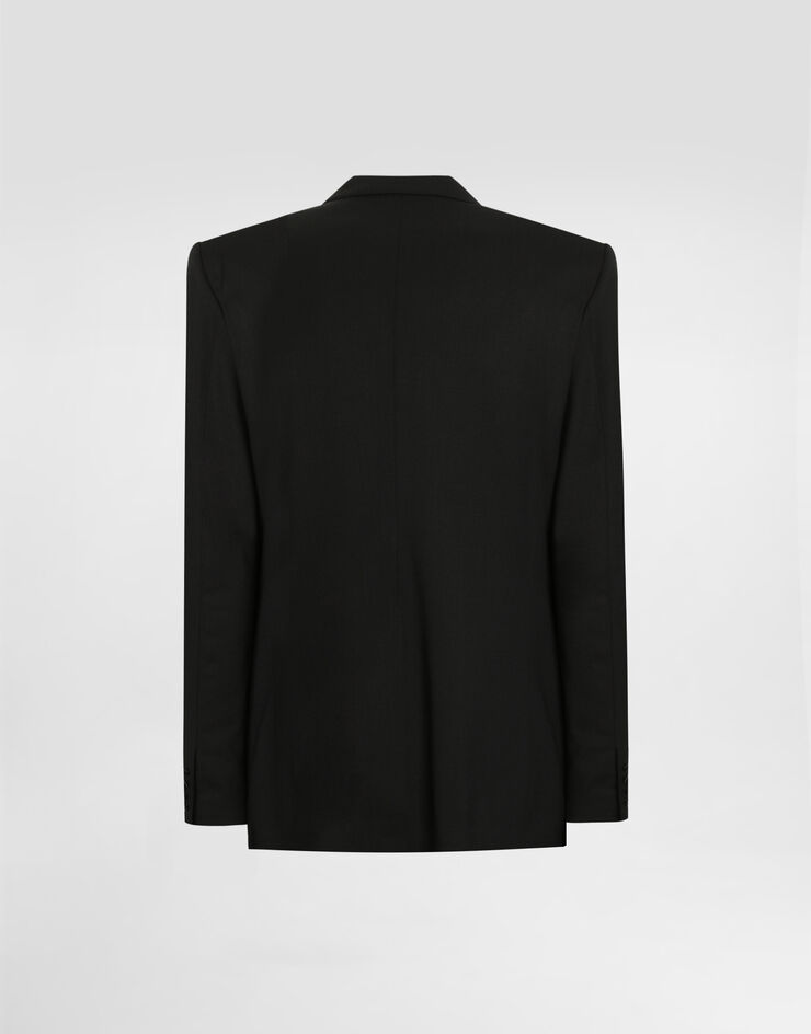 Dolce & Gabbana Single-breasted sicilia wool jacket Black G2PQ4TFUBGC