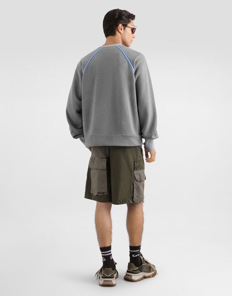 Dolce & Gabbana Treated cotton bermuda shorts Grey GP1U5TG8OW6