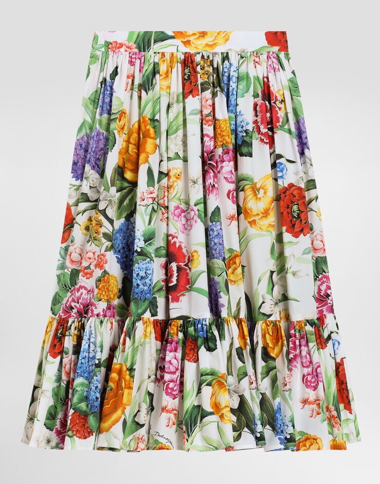 Dolce & Gabbana Floral-print poplin skirt Print L55I53HS5S5