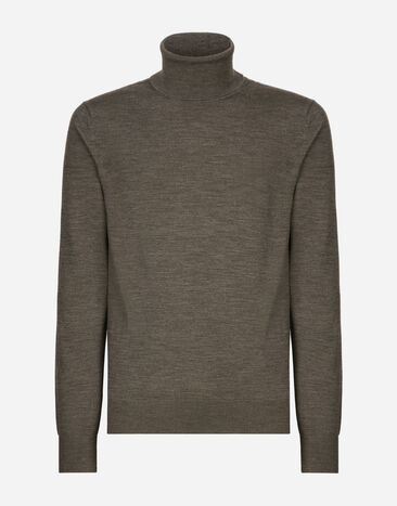 Dolce & Gabbana Pull à col montant en cachemire extrafin Gris GXB00TJAW2O
