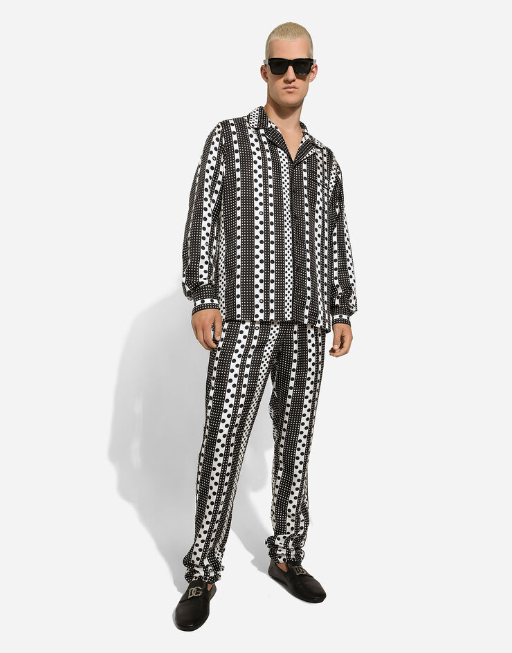 Dolce & Gabbana Pantalón tipo pijama de seda estampada Imprima GVCRATIS1S6