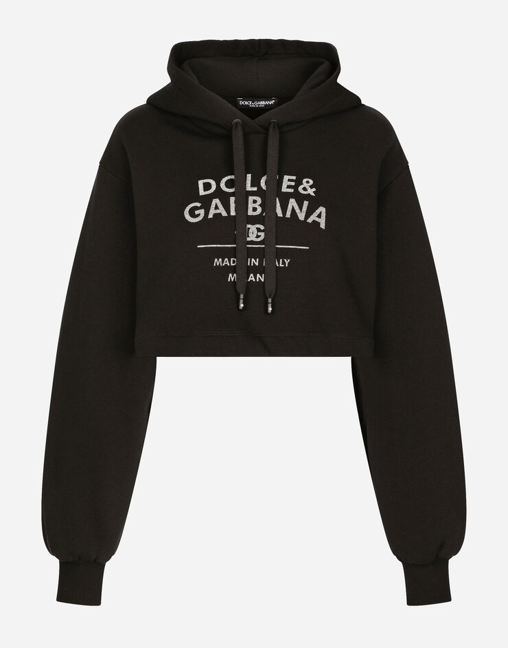 Dolce & Gabbana Sweat-shirt en jersey avec logo lettering Dolce&Gabbana Noir F9R32TGDB7E