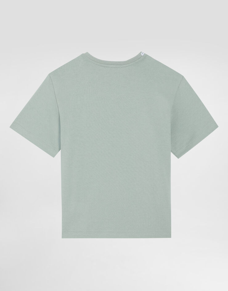 Dolce & Gabbana Jersey t-shirt with DG embroidery Dolce & Gabbana Jersey t-shirt with DG embroidery Green L4JTHVG7PRR