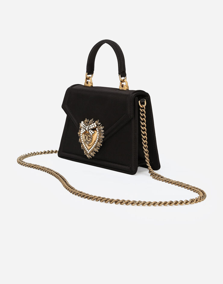 Dolce & Gabbana حقيبة ديفوشن صغيرة من الساتان أسود BB6711A7630