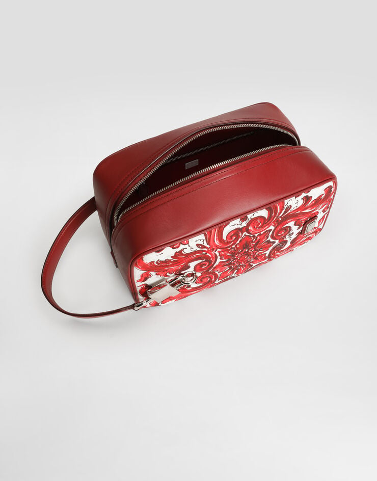Dolce & Gabbana حقيبة يد Lock من كانفاس بطبعة ماجوليكا Multicolor BM2449A0642