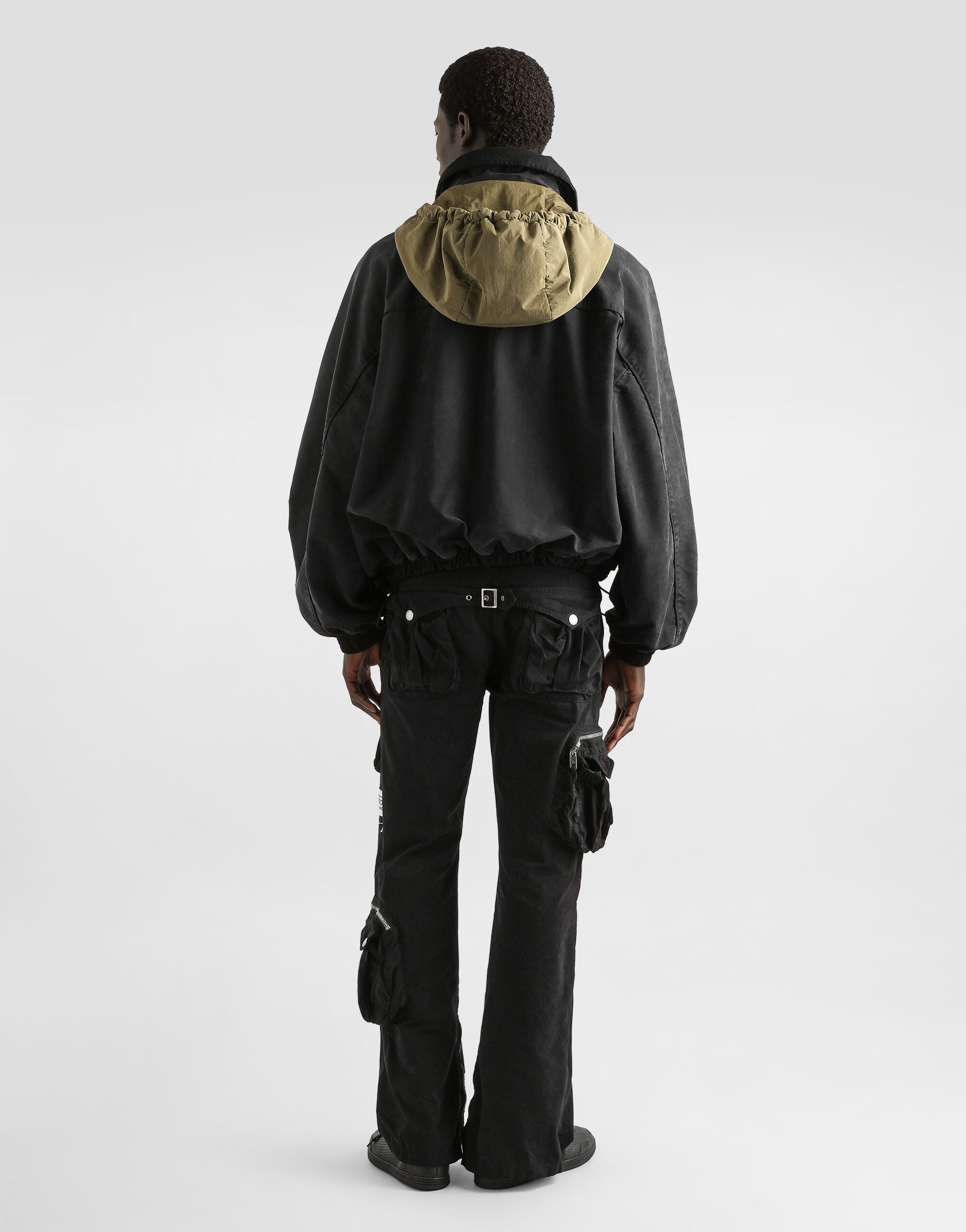 Waxed natté bomber jacket in Black for Men | Dolce&Gabbana® US