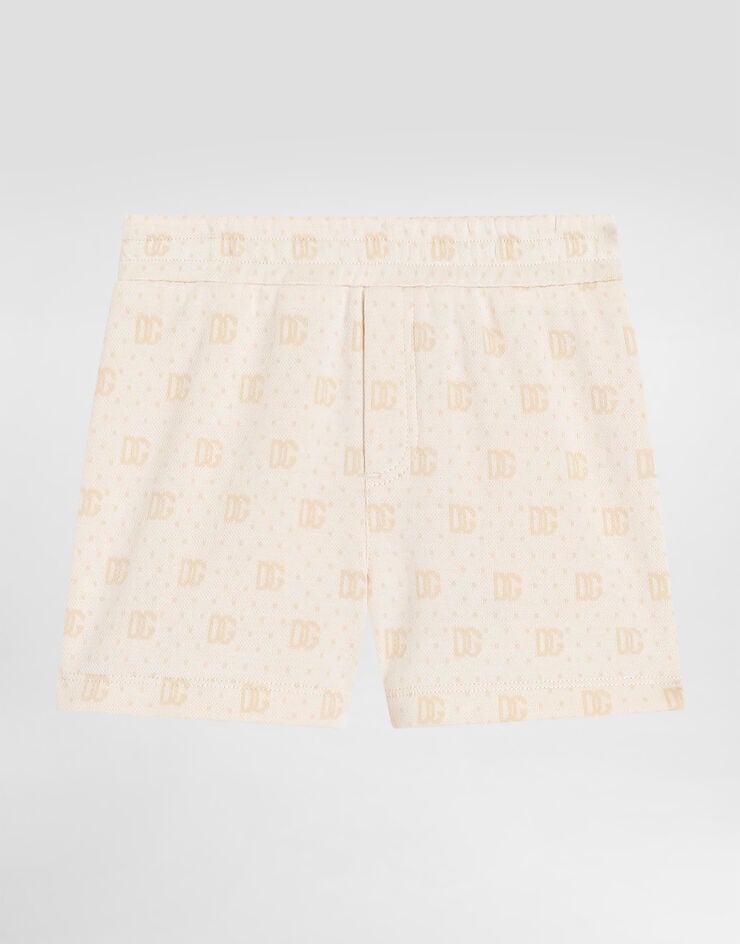 Dolce & Gabbana DG pattern and polka dots jacquard bermuda shorts Multicolor L1JQXDFJ7EA