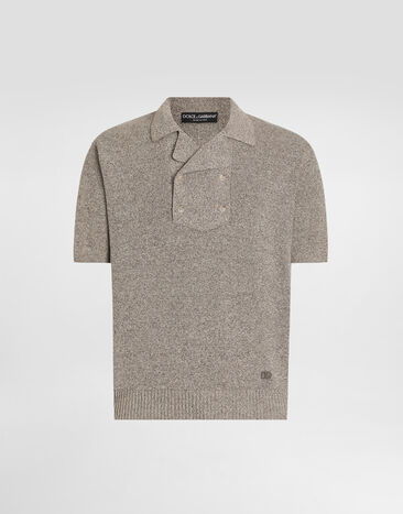 Dolce & Gabbana Cotton and linen polo shirt Multicolor GXZB1ZJGMDW
