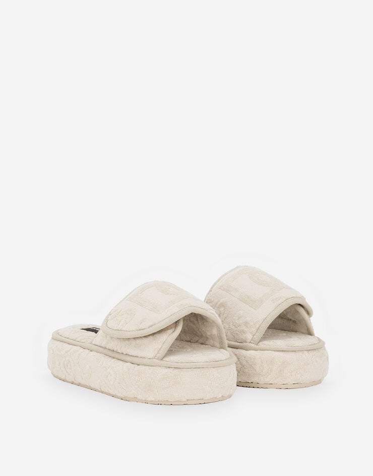 Dolce & Gabbana Terry Cotton Plateau Slippers Multicolor TCF011TCAGM
