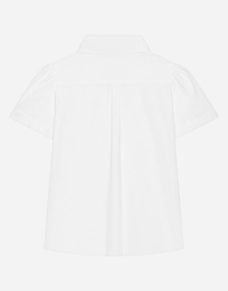 Dolce & Gabbana DG 로고 코튼 셔츠 화이트 L55S82G7M4C