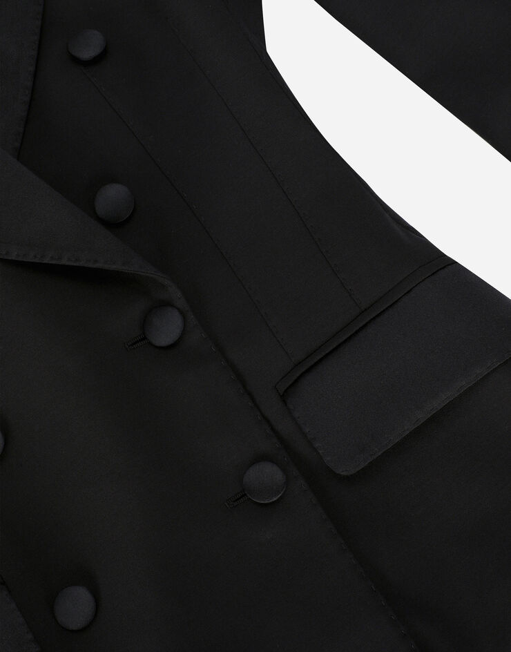 Dolce&Gabbana Двубортный пиджак-боди в стиле смокинга черный F780JTGDBA8