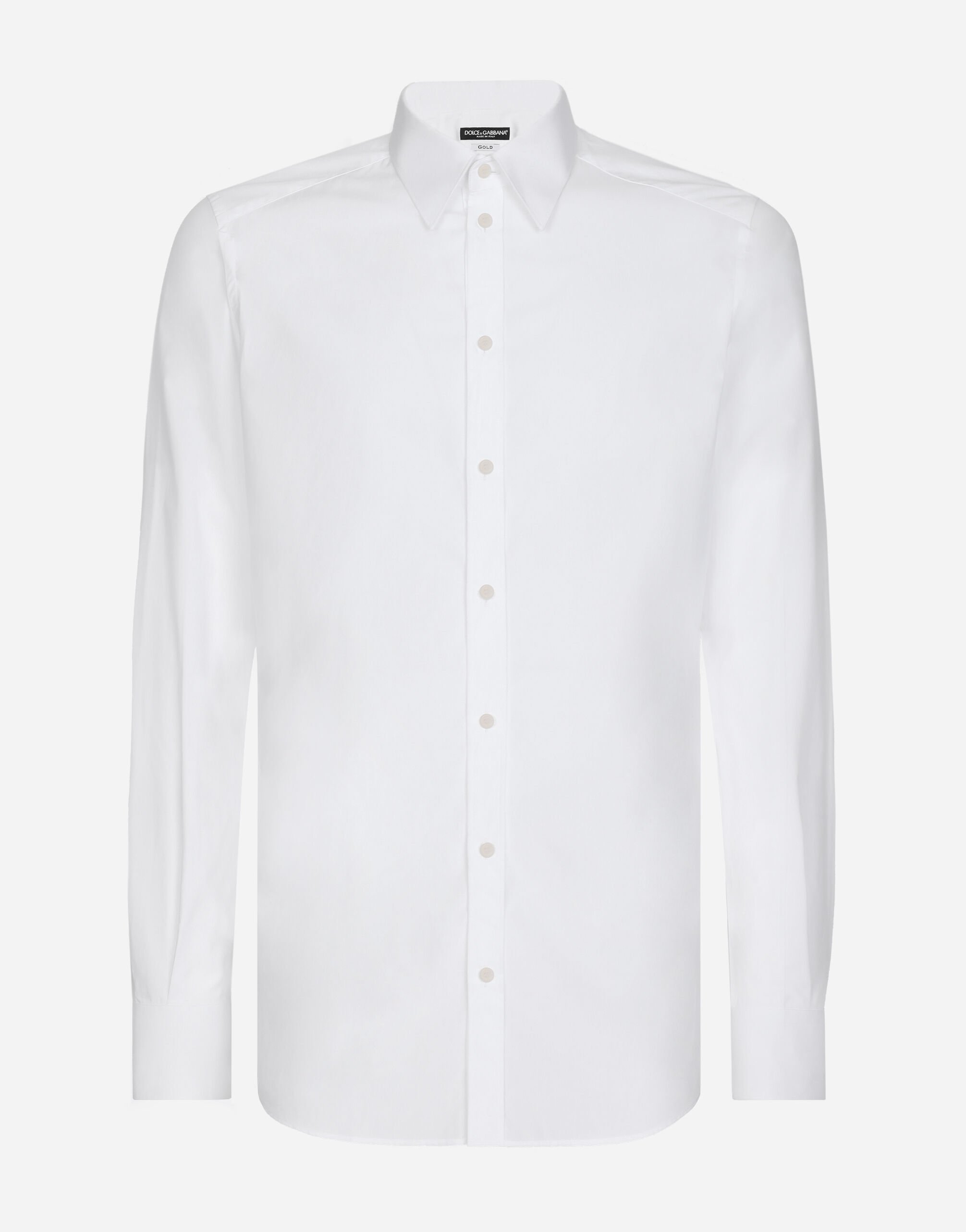 Dolce&Gabbana Cotton Gold-fit shirt Silver WNP7S5W1111