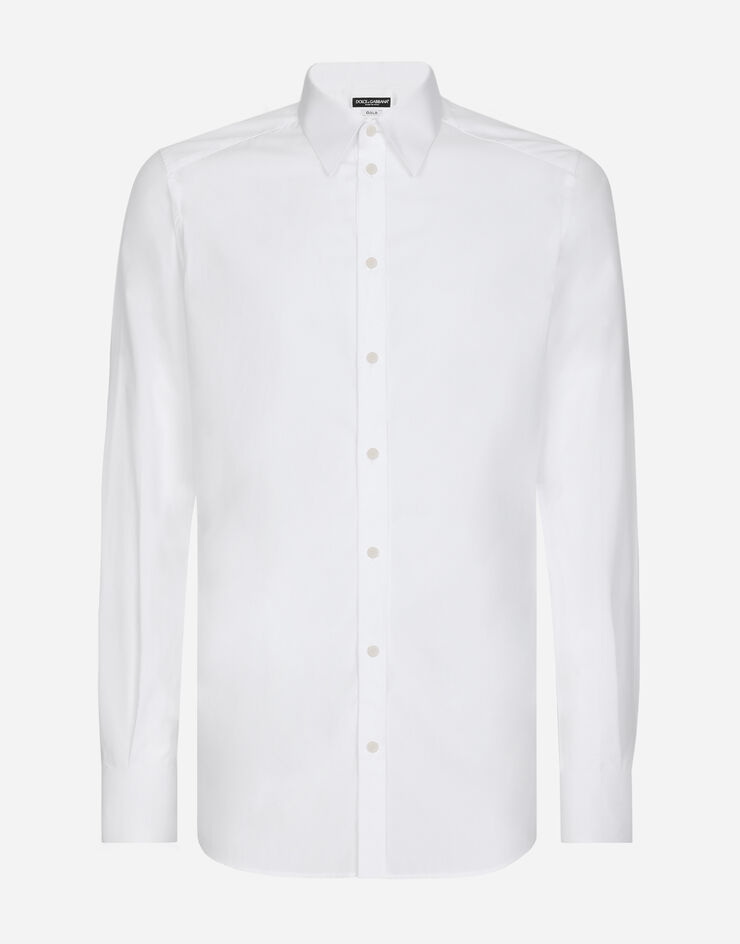 Dolce&Gabbana قميص قطني بقصة ذهبية أبيض G5LA0TFU5T9