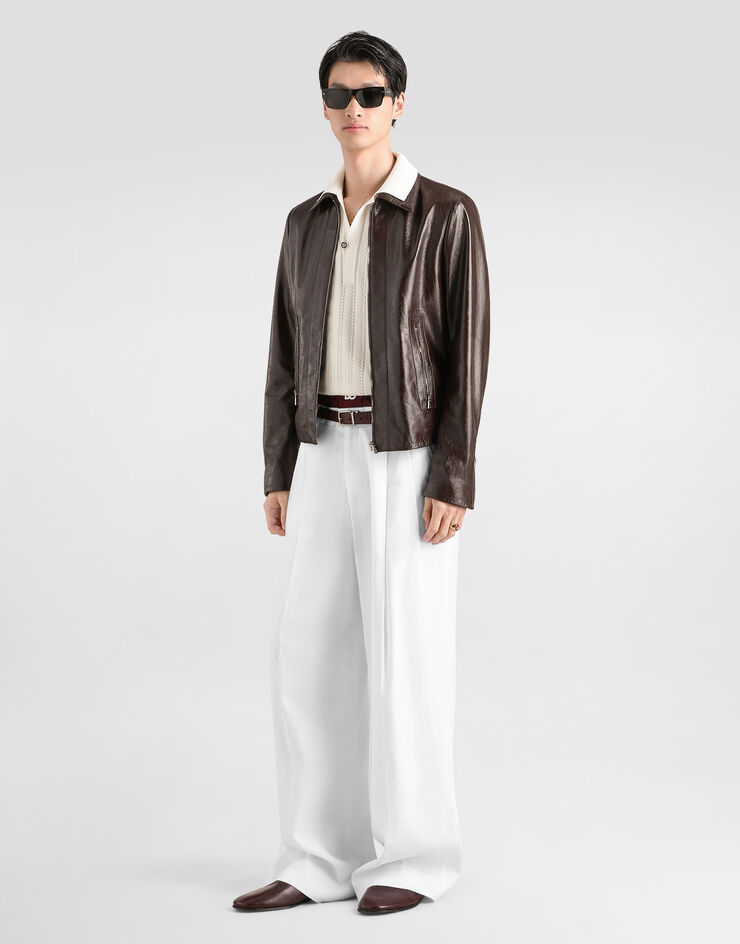 Dolce & Gabbana Polo shirt in perforated cotton Dolce & Gabbana Polo shirt in perforated cotton White GXZBRTJBCJO