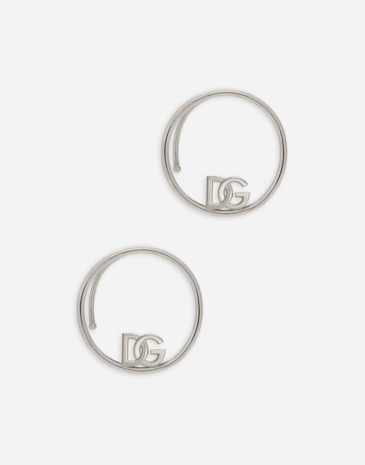 Dolce & Gabbana Ear cuff earrings with DG logo Silver WEO8L4W1111