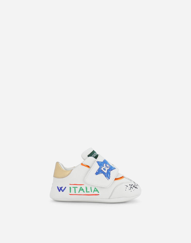 Dolce & Gabbana Graffiti-print sneakers with strap fastening White DK0109AU477