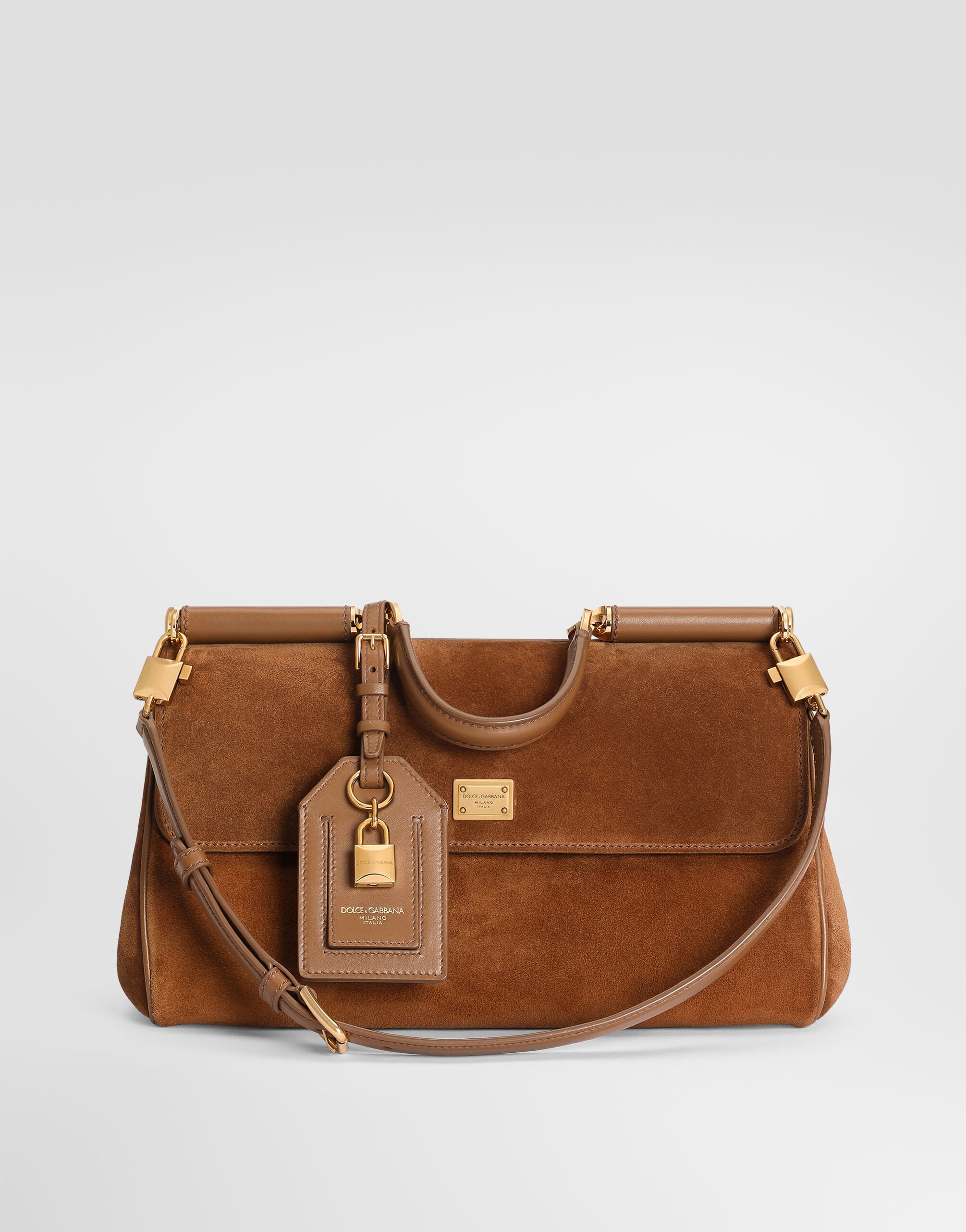 Medium My Sicily handbag in split calfskin in Multicolor for Women