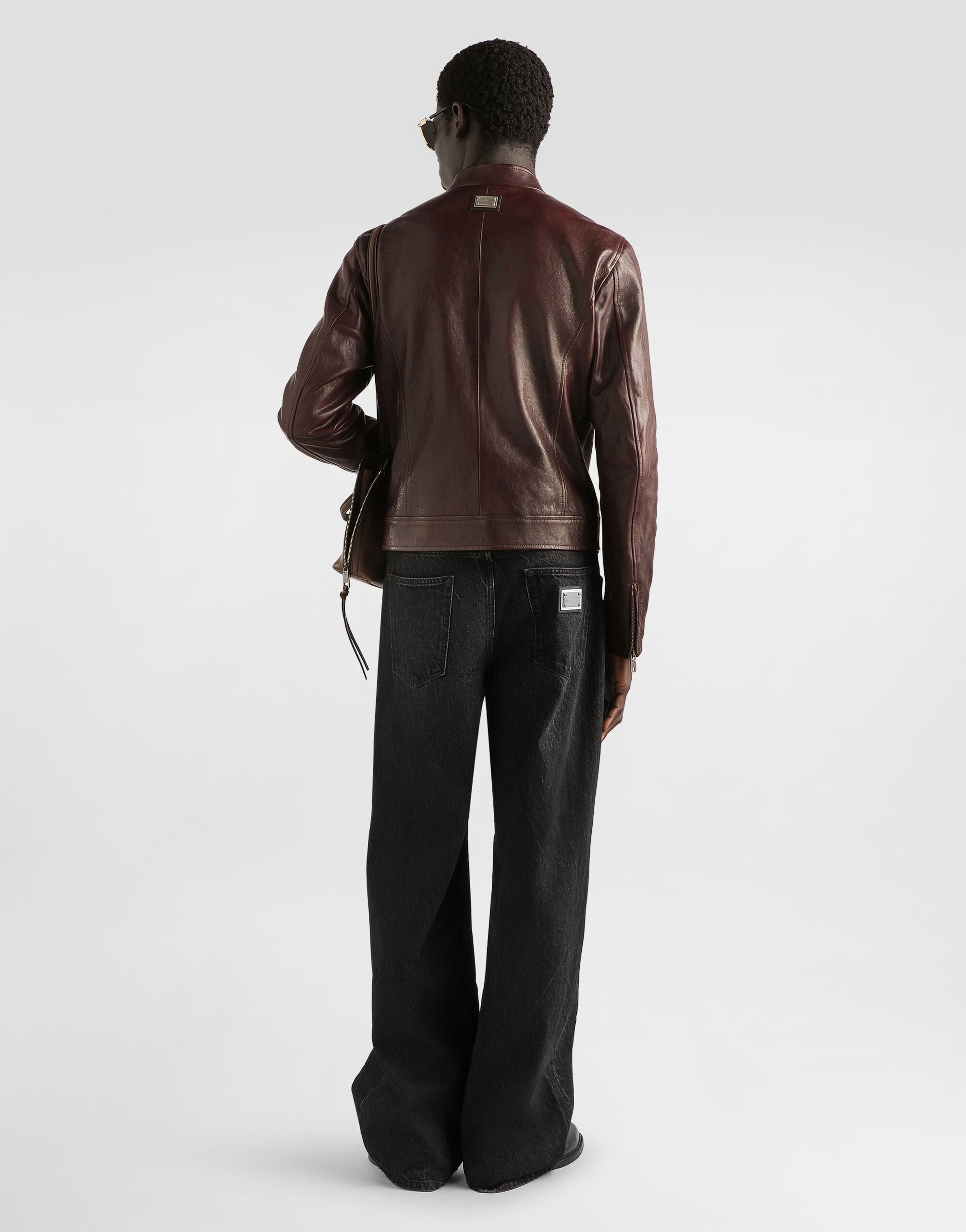 Lambskin nappa leather jacket in Purple for Men | Dolce&Gabbana®