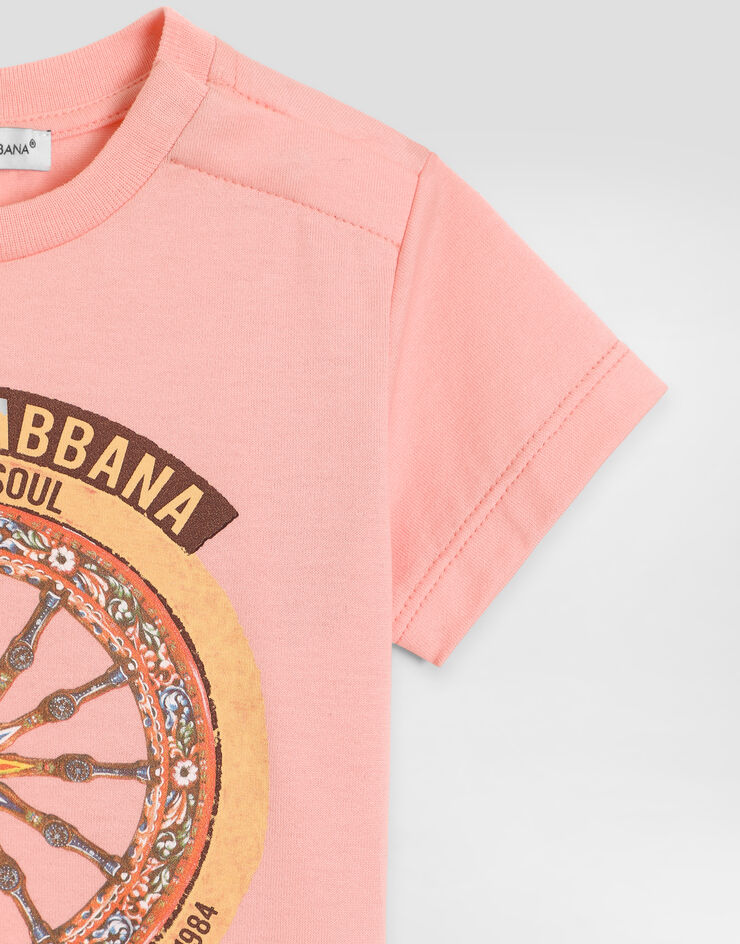 Dolce & Gabbana Jersey t-shirt with print Pink L2JTITG7P5V