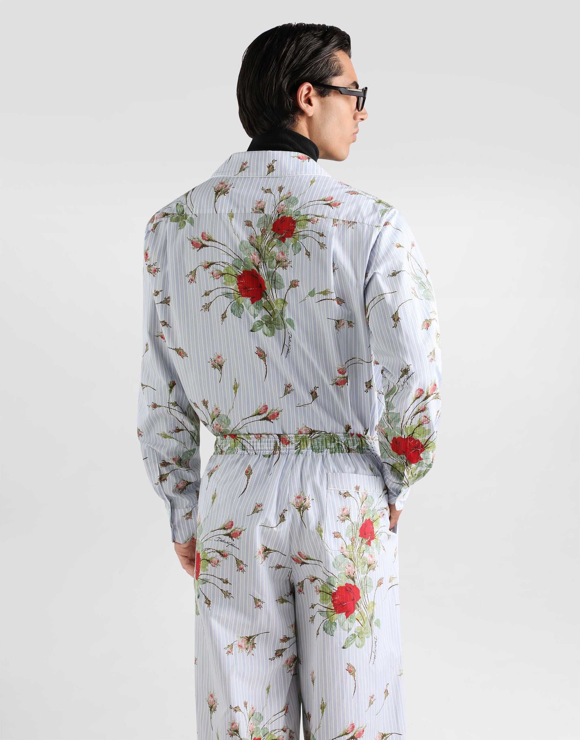 コロナ・ホワイトバニー・ホセ・クエルボ ・ハバナクラブ・バカルディTシャツセット Small rose-print poplin hawaii shirt in Multicolor for Men