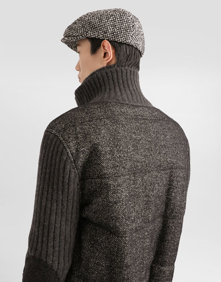 Dolce & Gabbana جاكيت محاك هاوندستوث Grey G9BVSTGJ846
