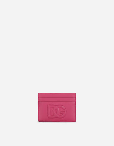 Dolce & Gabbana Calfskin card holder with DG Logo Black BI0473AG081