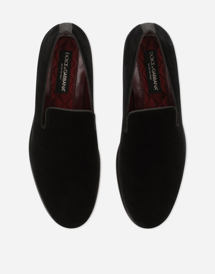 Dolce & Gabbana 天鹅绒便鞋 黑 A50396A6808