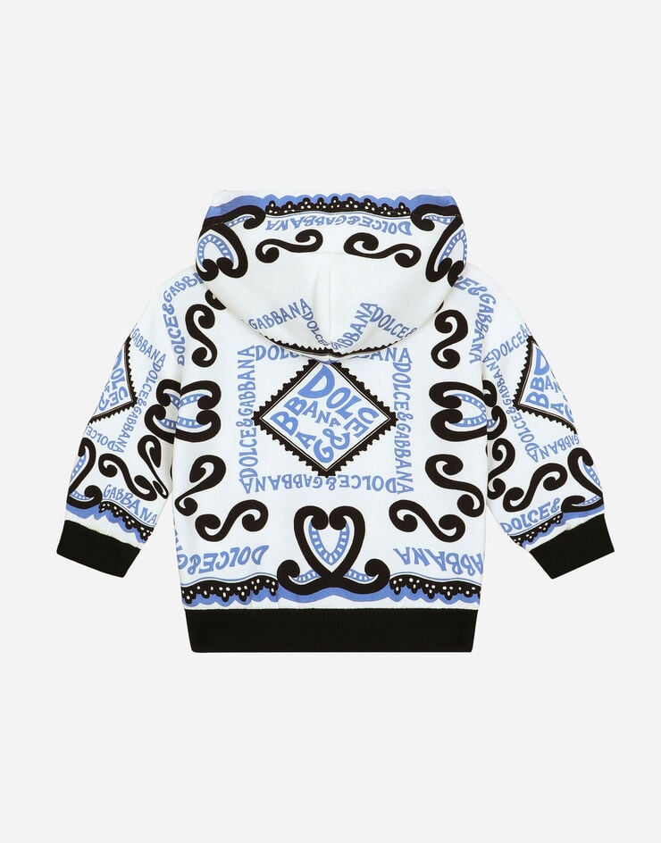 Dolce & Gabbana Zip-up hoodie with Marina print  L1JWITG7L0X