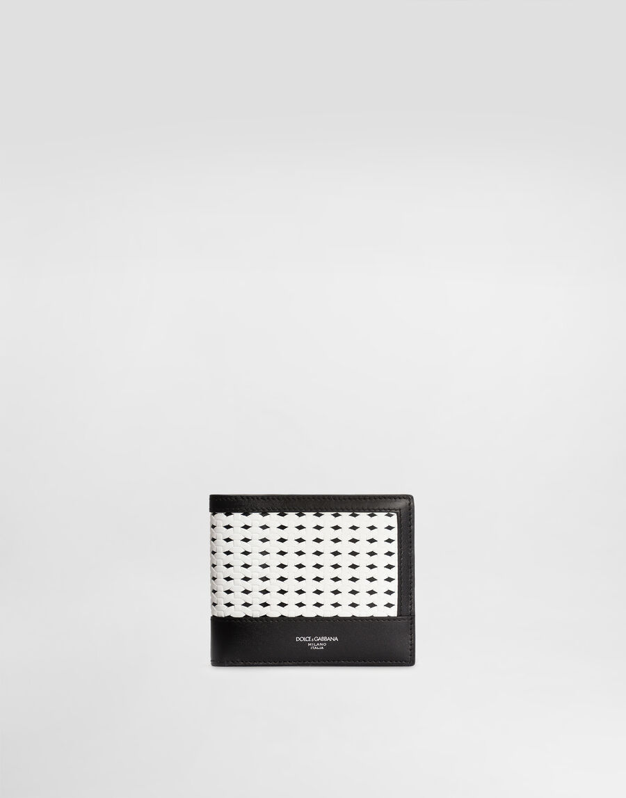 Woven plongé calfskin wallet
