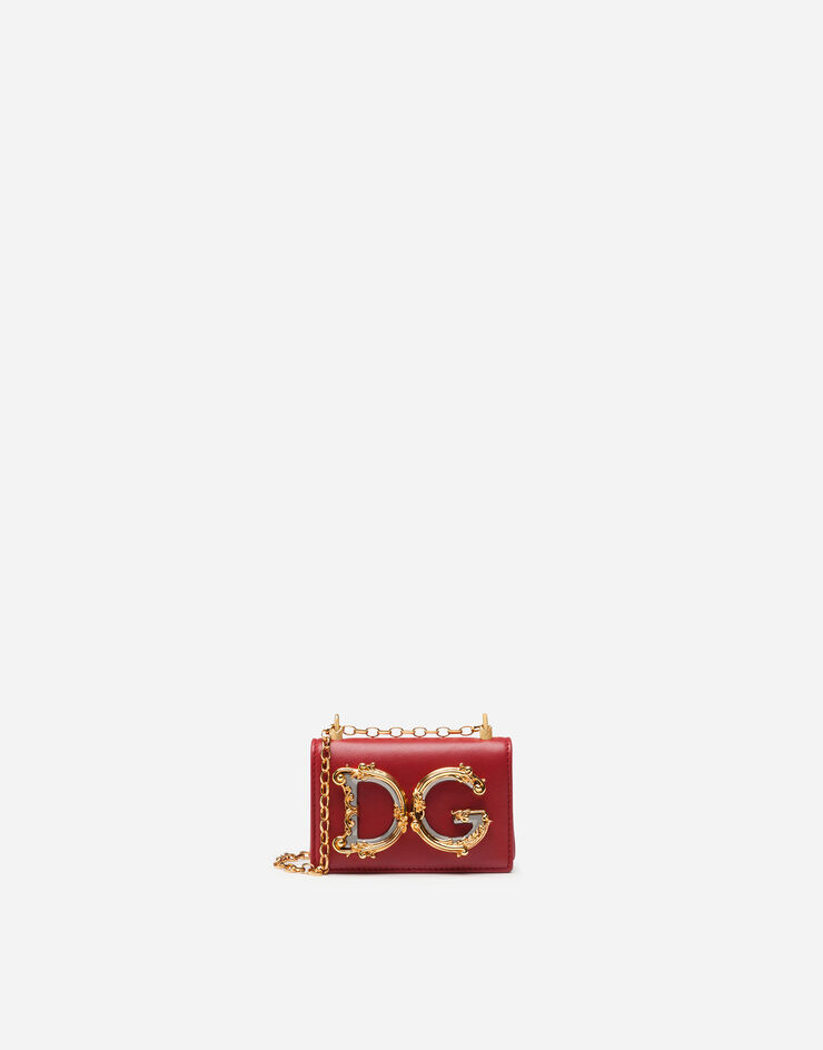 Dolce & Gabbana Micro bolso DG Girls de becerro liso Rojo BI1398AW070