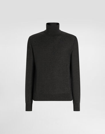 Dolce & Gabbana Jersey de cuello alto de cachemira Gris GXW05TJBW05