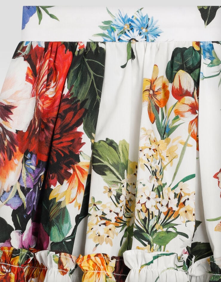 Dolce & Gabbana Flower-print poplin skirt Print L54I58HS5TV