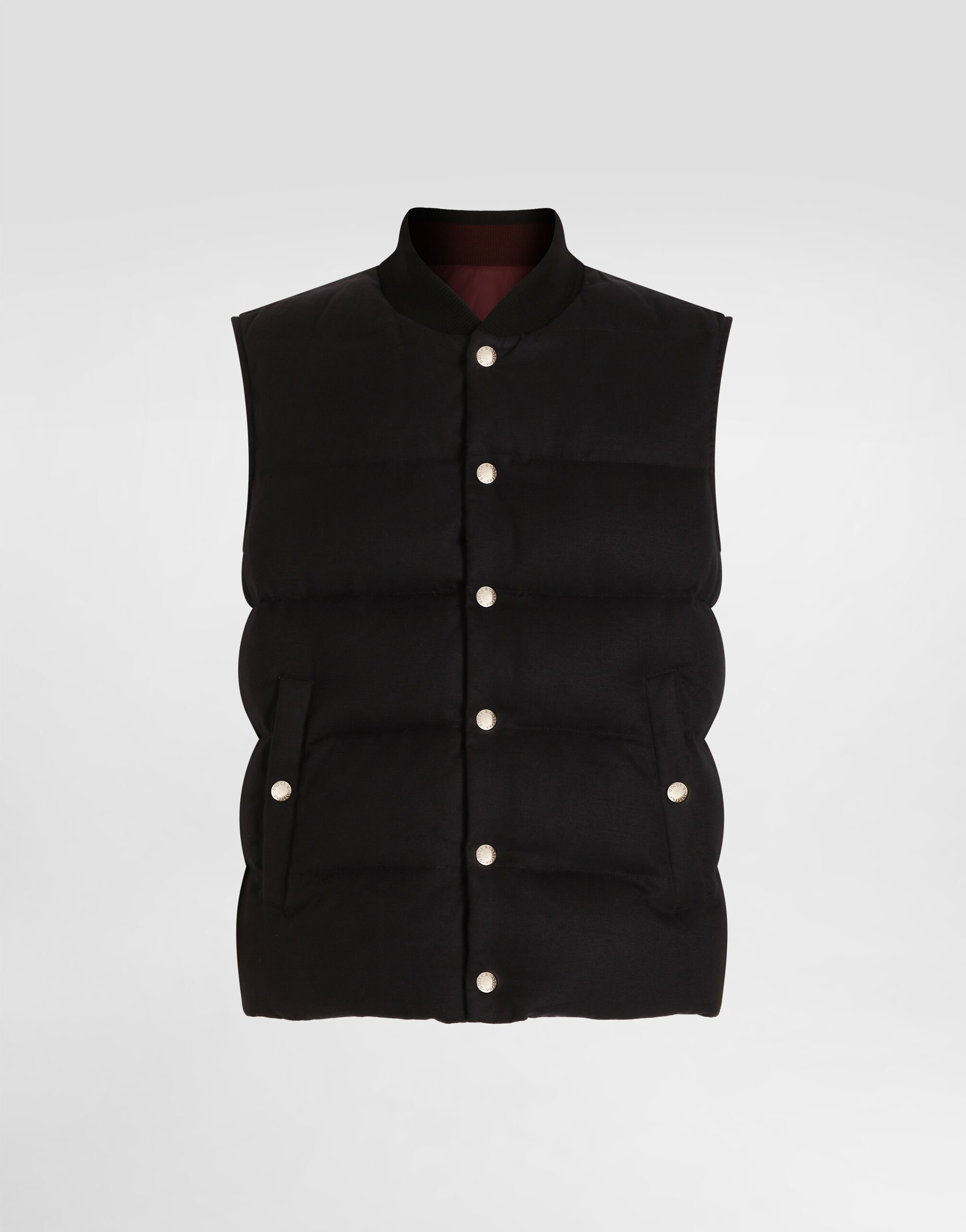 DOLCE & GABBANA ダウンベスト 赤黒と黒のリバーシブル44 ドルチェ&ガッバーナ メンズ ダウン DOLCE&GABBANA ブランド アウター