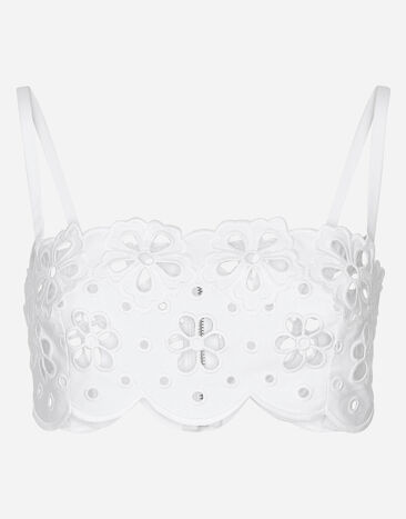 Dolce & Gabbana Cotton top with cut-out detailing White F7AD1TGDCMT