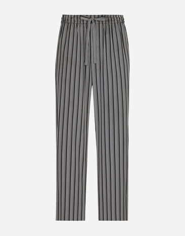 Dolce & Gabbana Pantalón estilo jogger de popelina a rayas Multicolor GVRMATFR5X8