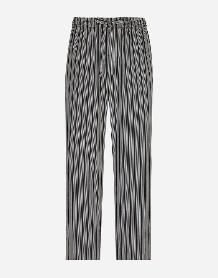 Dolce & Gabbana Jogginghose aus gestreiftem Popeline Mehrfarbig GVRMATFR5X8