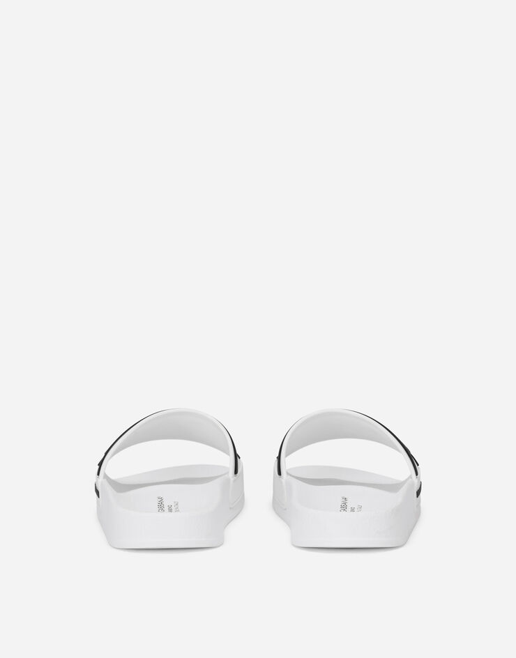 Dolce & Gabbana Rubber beachwear sliders White DD0320AQ858