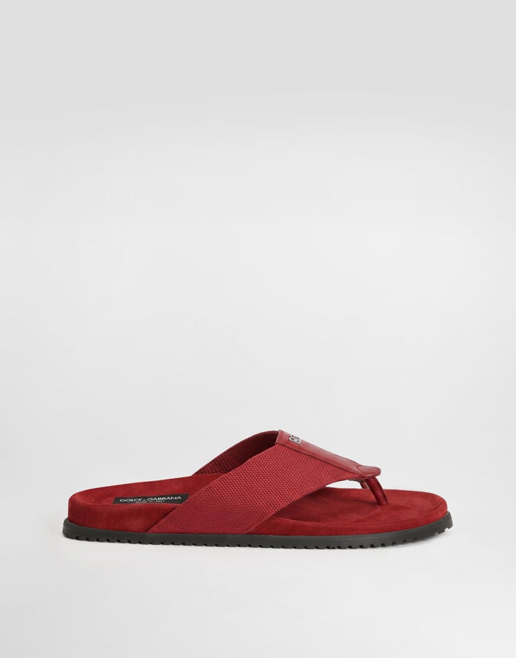 Dolce & Gabbana Sandalias de dedo con logotipo Dolce & Gabbana Sandalias de dedo con logotipo Red A80628A0763