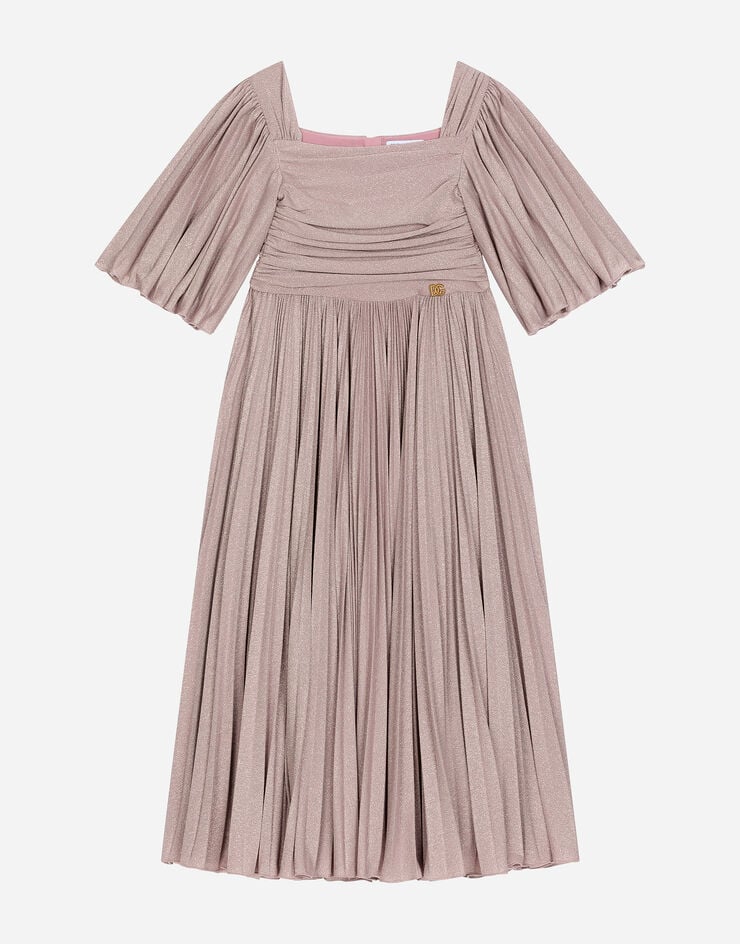 Dolce & Gabbana Pleated lurex dress Pink L53DQ7G7K2R