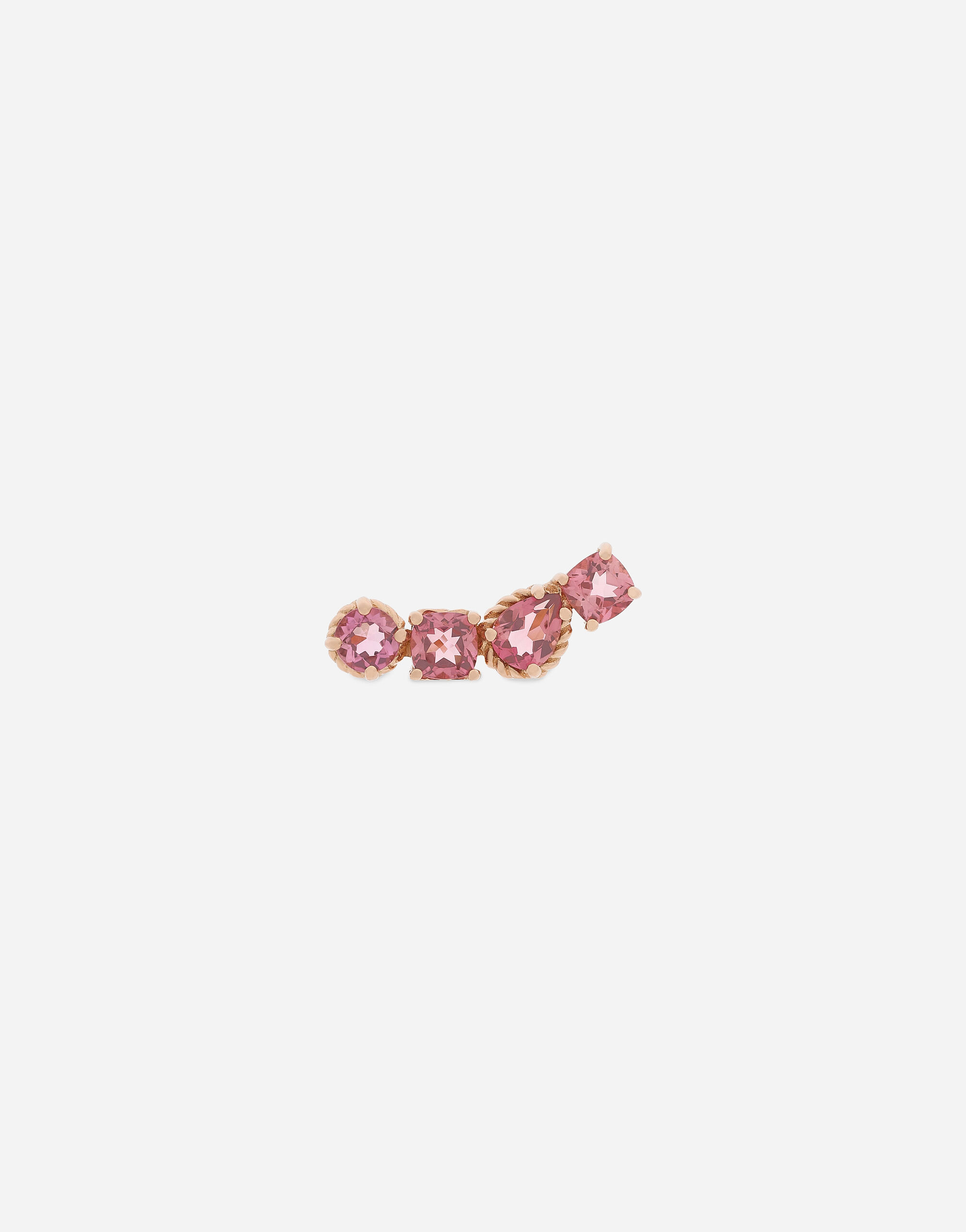 Dolce & Gabbana Single earring in red gold 18kt with pink tourmalines Gold WSQB1GWPE01