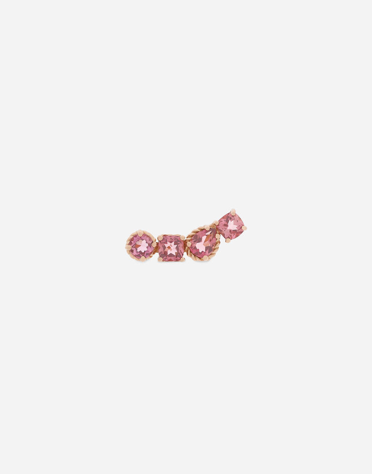 Dolce & Gabbana Single earring in red gold 18kt with pink tourmalines Red WSQA1GWQM01