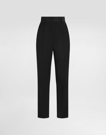 Dolce & Gabbana Bi-stretch twill trousers Black FTCC8TFUBGC