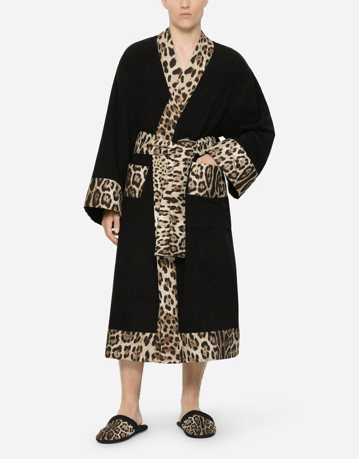 Dolce & Gabbana Cotton Terry Bathrobe Multicolor TCF010TCAGO