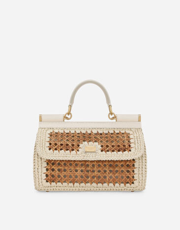 Dolce & Gabbana حقيبة يد سيسيلي عريضة بيج BB7652AV888