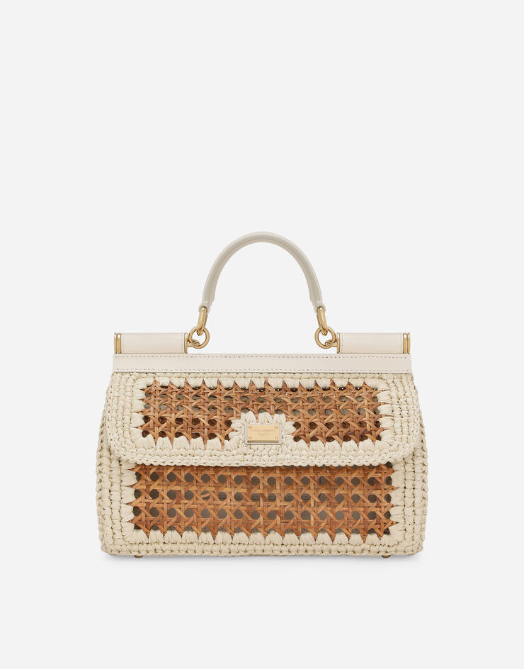 Dolce & Gabbana Bolso de mano Sicily alargado Beige BB7652AV888