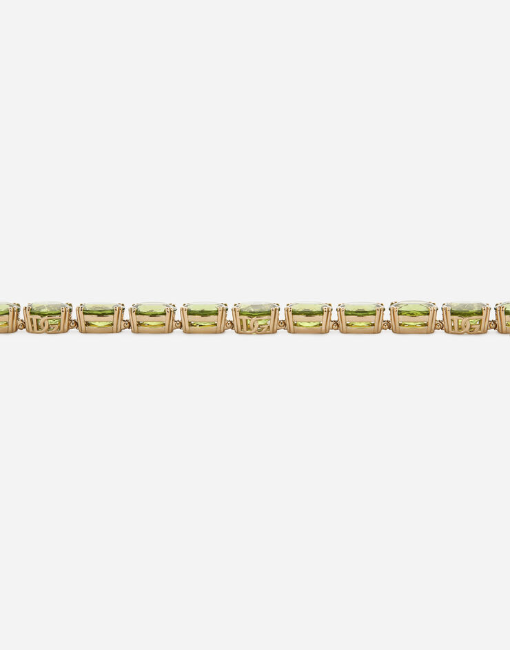 Dolce & Gabbana Anna bracelet in yellow gold 18Kt and peridots Gold WBQA4GWPE01