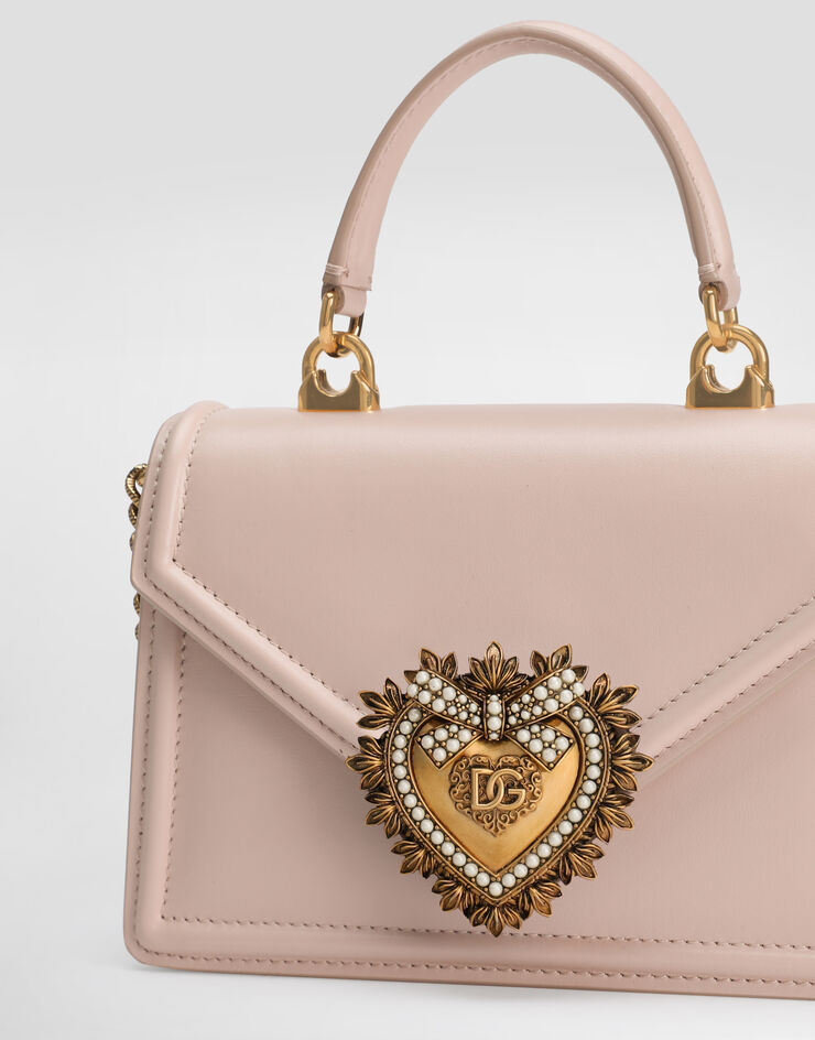 Dolce & Gabbana حقيبة ديفوشن من جلد العجل الناعم وردي فاتح BB6711AV893
