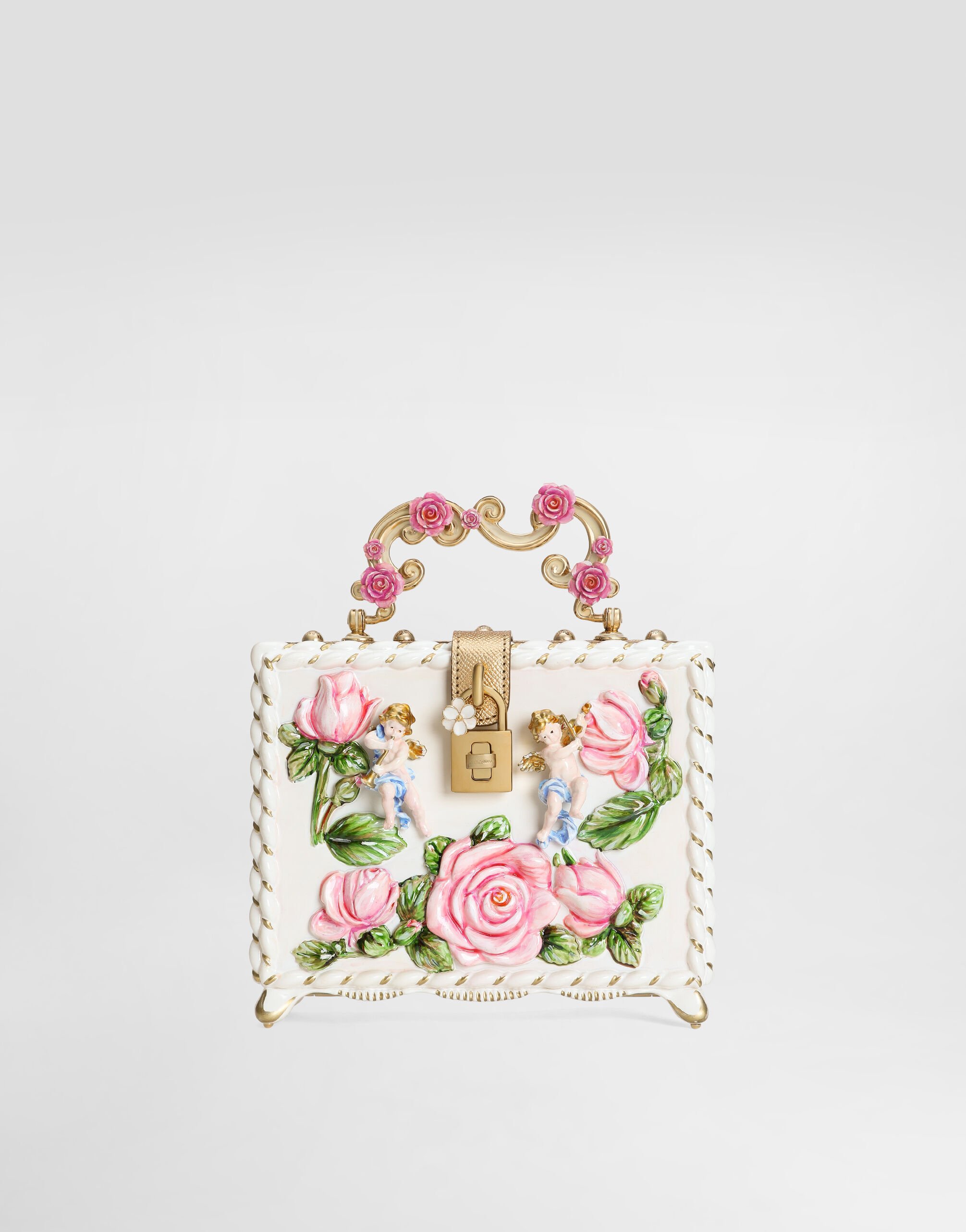 DOLCE&GABBANA スエード ステッチ ハンドバッグ DOLCE&GABBANA スエード ステッチ ハンドバッグ