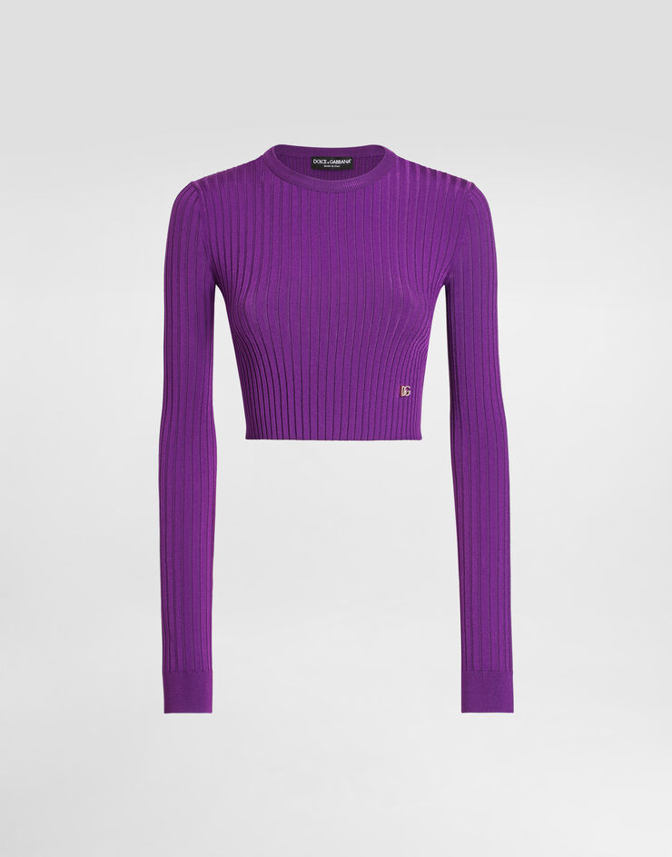 Dolce & Gabbana Viscose pullover Purple FXXAOTJFMZY
